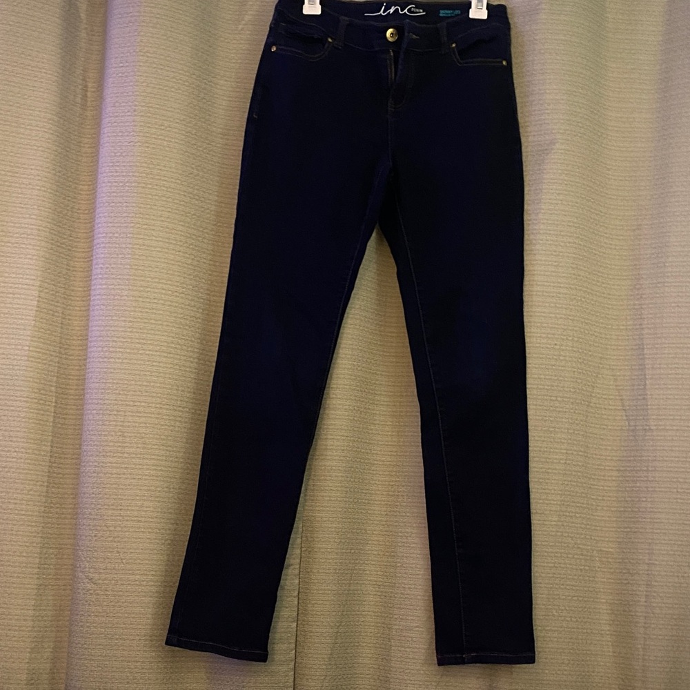 INC International Concepts Women's Dark Blue Skinny Jeans